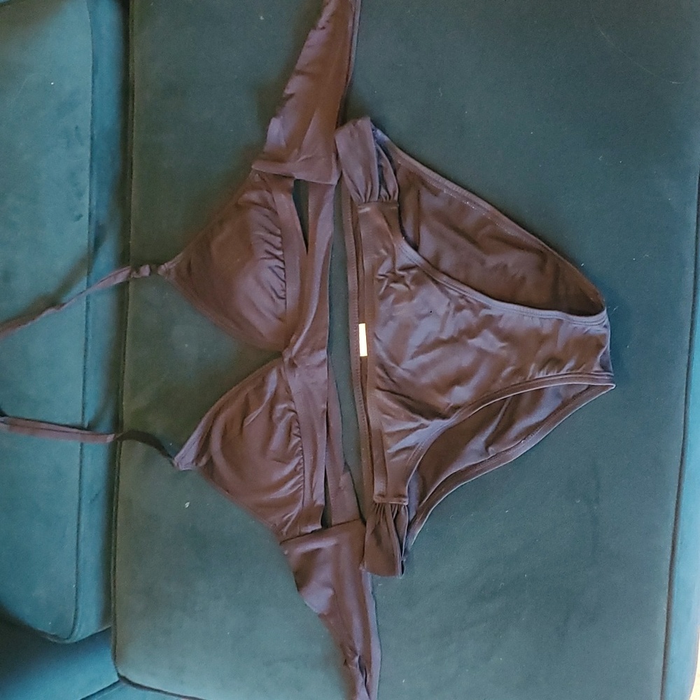 Barely worn black halter bikini